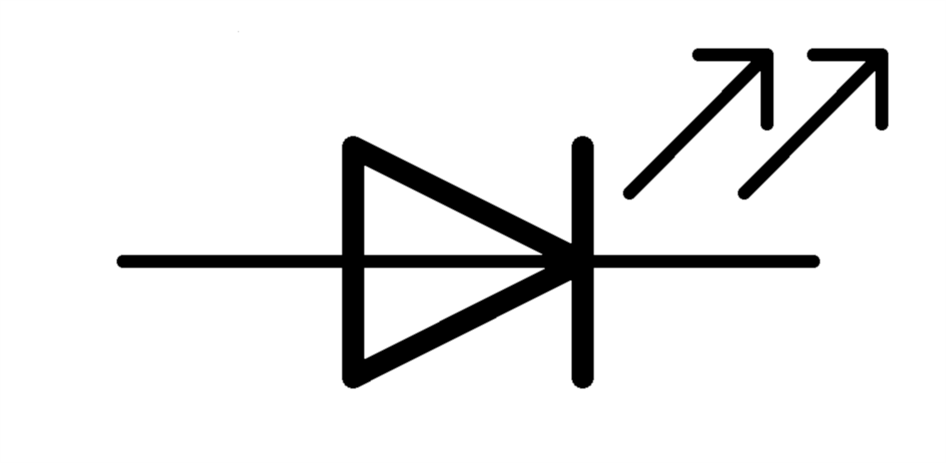 símbolo diodo led